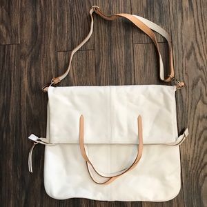 Varriale White Leather Satchel Bag Made in Italy
